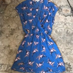 Blue and pink flora dress